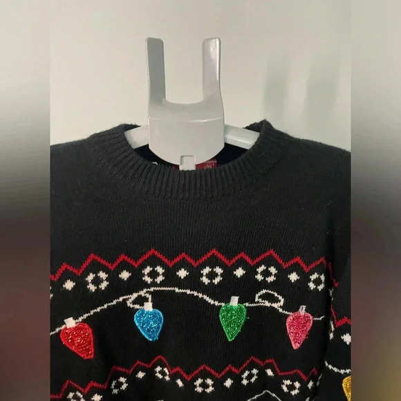 You look ugly today, glitter fairy light Christmas sweater size extra large B2 - Picture 6 of 9